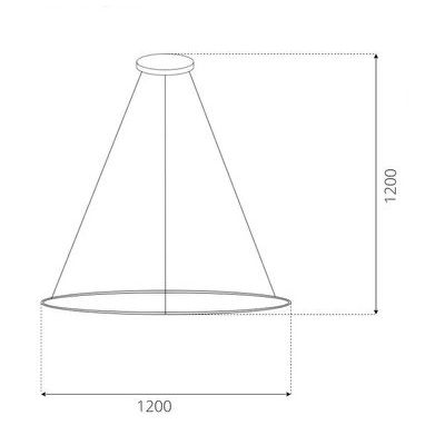 Altavola Design Led Shape lampa wisząca 1x45 W srebrna LA073/P_120_in_3k_silver