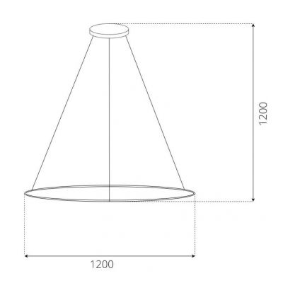 Altavola Design Led Shape lampa wisząca 1x45 W srebrna LA073/P_120_in_4k_silver_Dali