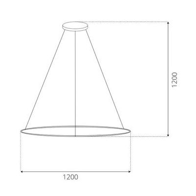 Altavola Design Led Shape lampa wisząca 1x45 W srebrna LA073/P_120_in_4k_silver_dimm