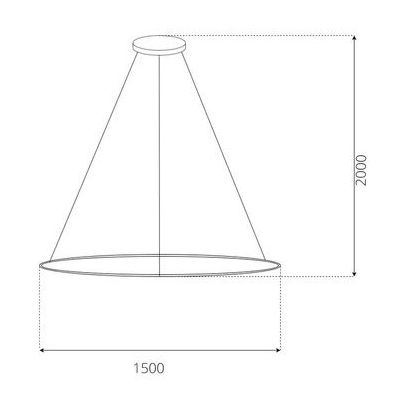 Altavola Design Led Shape lampa wisząca 1x80 W srebrna LA073/P_150_in_3k_silver_Dali