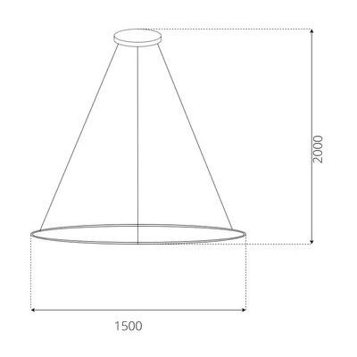 Altavola Design Led Shape lampa wisząca 1x57 W srebrna LA073/P_150_in_3k_silver_dimm
