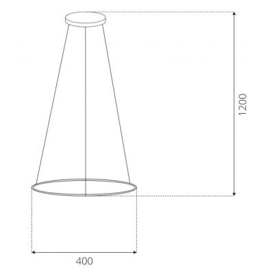 Altavola Design Led Shape lampa wisząca 1x15 W srebrna LA073/P_40_in_3k_silver_Dali