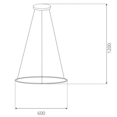 Altavola Design Led Shape lampa wisząca 1x23 W srebrna LA073/P_60_in_3k_silver