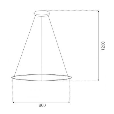 Altavola Design Led Shape lampa wisząca 1x23 W srebrna LA073/P_80_in_3k_silver_Dali