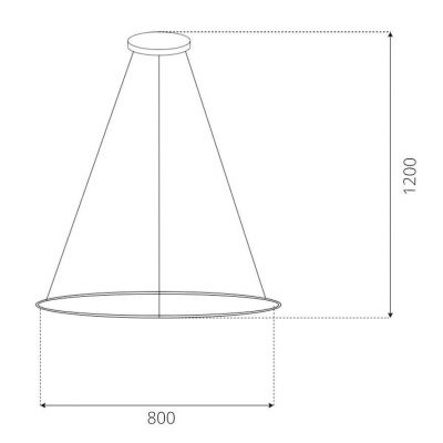 Altavola Design Led Shape lampa wisząca 1x23 W srebrna LA073/P_80_in_4k_silver_Dali