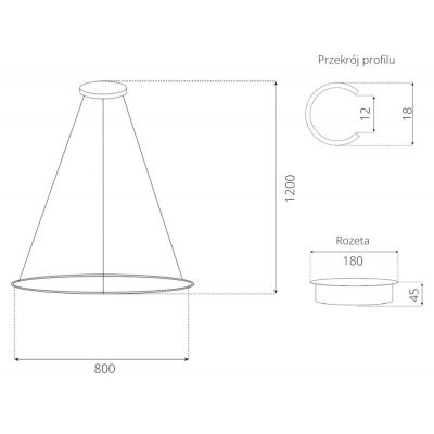 Altavola Design Ledowe Okręgi lampa wisząca 1x30W LED biały LA073/P_80_in_4k_white_dimm