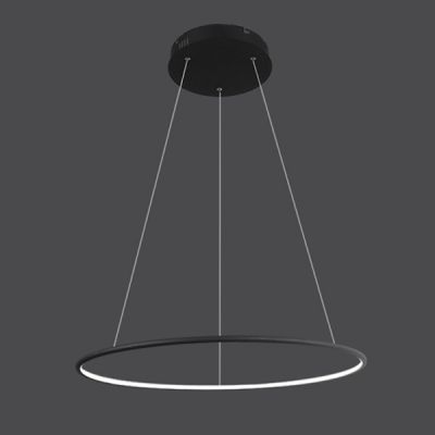 Altavola Design Ledowe Okręgi lampa wisząca 1x43W czarna LA073/P_80_in_3k_black