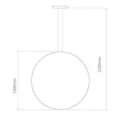 Altavola Design Led Shape lampa wisząca 1x38 W srebrna LA073/X_100_in_3k_silver_dimm