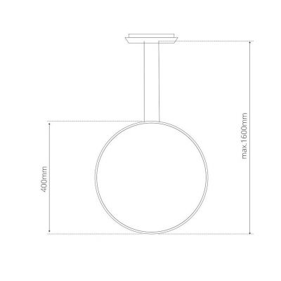 Altavola Design Led Shape lampa wisząca 1x15 W srebrna LA073/X_40_in_3k_silver_Dali