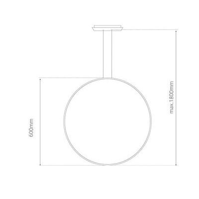 Altavola Design Led Shape lampa wisząca 1x23 W srebrna LA073/X_60_in_3k_silver_Dali