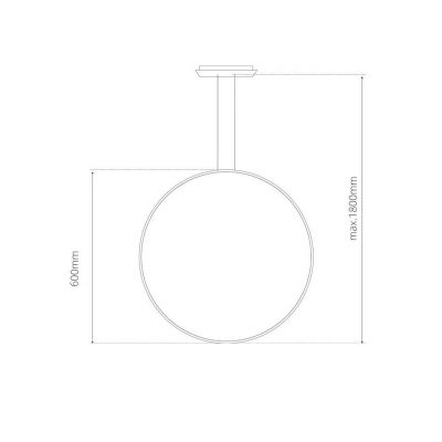Altavola Design Led Shape lampa wisząca 1x23 W srebrna LA073/X_60_in_3k_silver_dimm