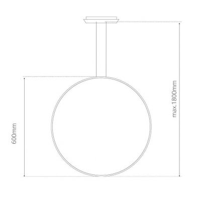 Altavola Design Led Shape lampa wisząca 1x23 W srebrna LA073/X_60_in_3k_silver