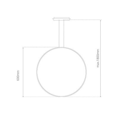 Altavola Design Led Shape lampa wisząca 1x23 W srebrna LA073/X_60_in_4k_silver_Dali