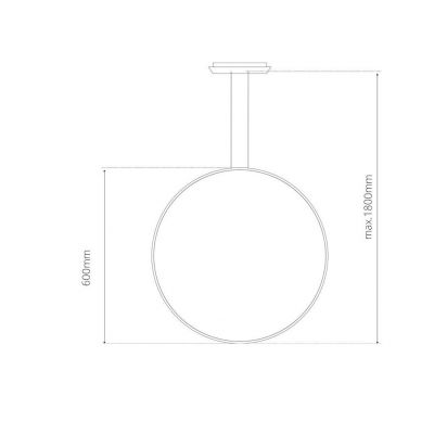 Altavola Design Led Shape lampa wisząca 1x23 W srebrna LA073/X_60_in_4k_silver_dimm