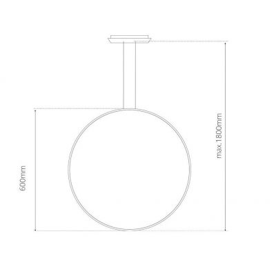 Altavola Design Led Shape lampa wisząca 1x23 W srebrna LA073/X_60_in_4k_silver