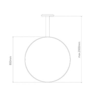Altavola Design Led Shape lampa wisząca 1x30 W srebrna LA073/X_80_in_3k_silver_dimm