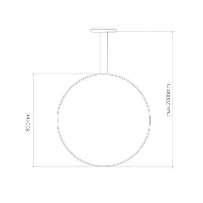 Altavola Design Led Shape lampa wisząca 1x30 W srebrna LA073/X_80_in_3k_silver