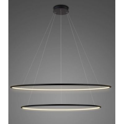 Altavola Design Ledowe Okręgi lampa wisząca 68W LED czarny LA074/P_100_in_4k_black