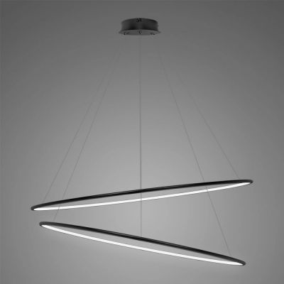 Altavola Design Ledowe Okręgi lampa wisząca 83W LED czarny LA074/P_120_in_4k_black