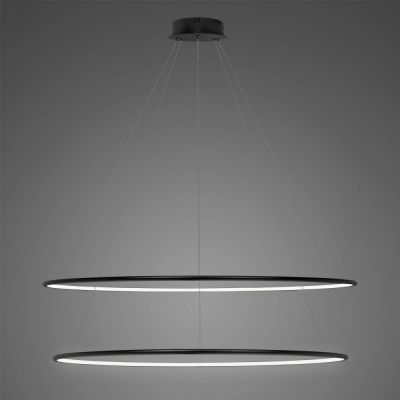 Altavola Design Ledowe Okręgi lampa wisząca 83W LED czarny LA074/P_120_in_4k_black