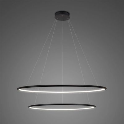 Altavola Design Ledowe Okręgi lampa wisząca 53W czarny LA074/P_80_in_3k_black