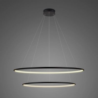 Altavola Design Ledowe Okręgi lampa wisząca 53W czarny LA074/P_80_in_4k_black_dimm