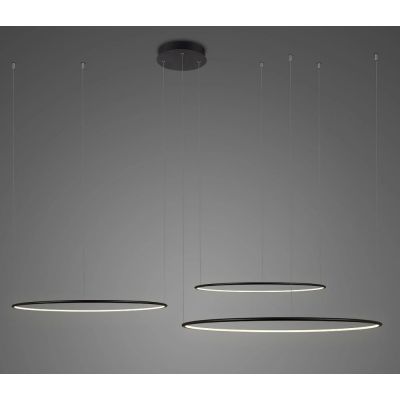 Altavola Design Ledowe Okręgi lampa wisząca 91W LED czarny LA075/CO3_100_in_3k_black