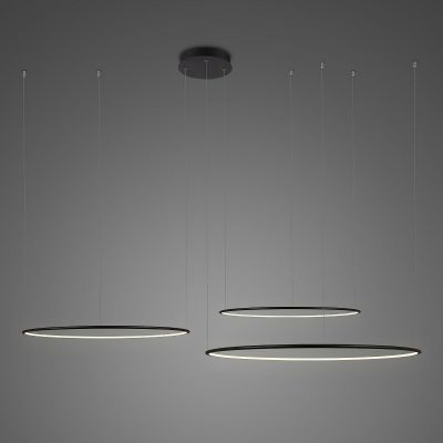 Altavola Design Ledowe Okręgi lampa wisząca 91W czarna LA075/CO3_100_in_3k_black_dimm