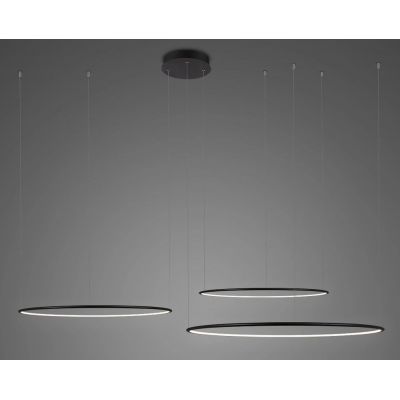 Altavola Design Ledowe Okręgi lampa wisząca 113W LED czarny LA075/CO3_120_in_3k_black