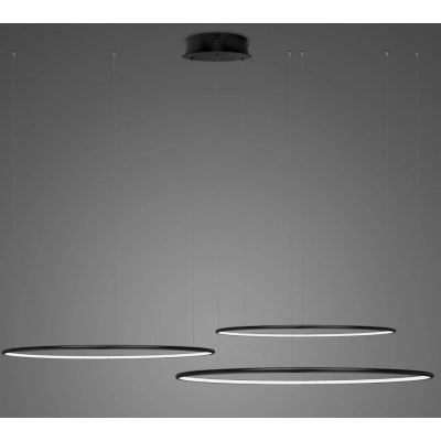 Altavola Design Ledowe Okręgi lampa wisząca 99W LED czarny LA075/CO3_80_in_3k_99W_black_dimm