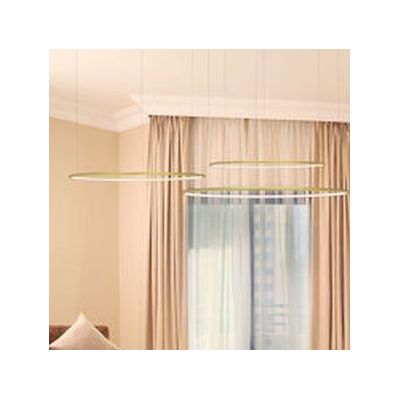 Altavola Design Ledowe Okręgi lampa wisząca ściemnialna 68 W złota LA075/CO3_80_in_3k_gold_dimm