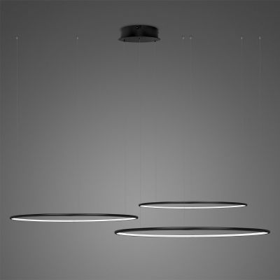 Altavola Design Ledowe Okręgi lampa wisząca 68W czarna LA075/CO3_80_in_3k_black