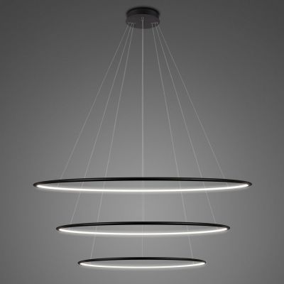 Altavola Design Ledowe Okręgi lampa wisząca 3x130 W czarna LA075/P_100_in_3k_black_dimm