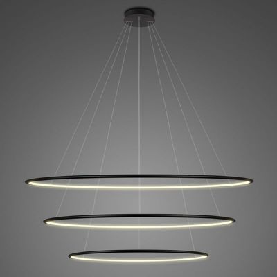 Altavola Design Ledowe Okręgi lampa wisząca 3x113 W czarna LA075/P_120_in_3k_black