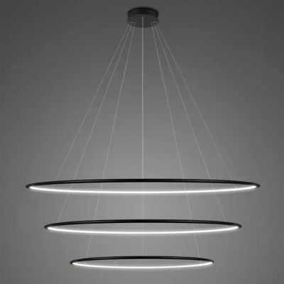 Altavola Design Ledowe Okręgi lampa wisząca 113W LED czarny LA075/P_120_in_4k_black