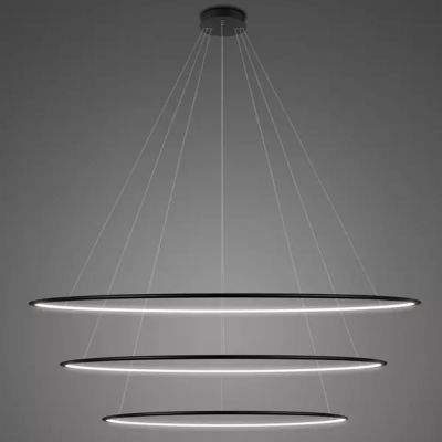 Altavola Design Ledowe Okręgi lampa wisząca 170W LED czarny LA075/P_180_in_4k_black