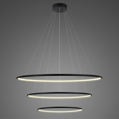 Altavola Design Ledowe Okręgi lampa wisząca 99W czarna LA075/P_80_in_3k_black