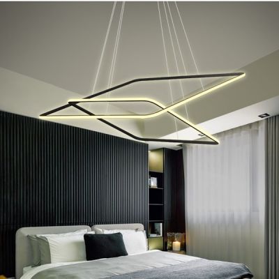 Altavola Design Ledowe Kwadraty lampa wisząca 64W czarna LA077/P_60_out_3k_black