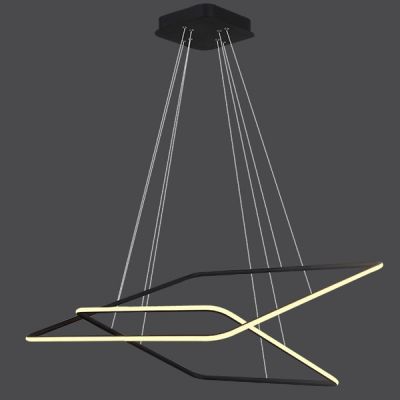 Altavola Design Ledowe Kwadraty lampa wisząca 75W czarna LA077/P_60_out_4k_black