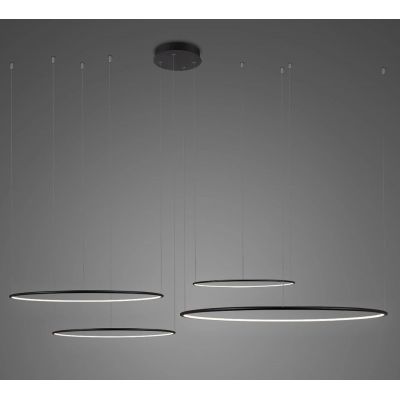 Altavola Design Ledowe Okręgi lampa wisząca 152W LED czarny LA084/CO4_100_in_3k_152W_black