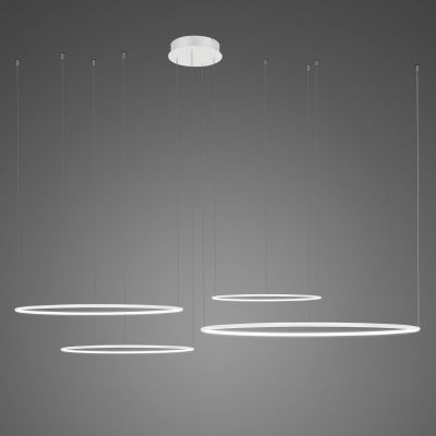 Altavola Design Ledowe Okręgi lampa wisząca 4x106 W biała LA084/CO4_100_in_3k_white