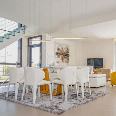 Altavola Design Ledowe Okręgi No. 4 lampa wisząca 106 W złota LA084/CO4_100_in_3k_gold_Dali