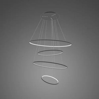 Altavola Design Ledowe Okręgi lampa wisząca 106W LED czarny LA084/P_100_in_3k_black_dimm