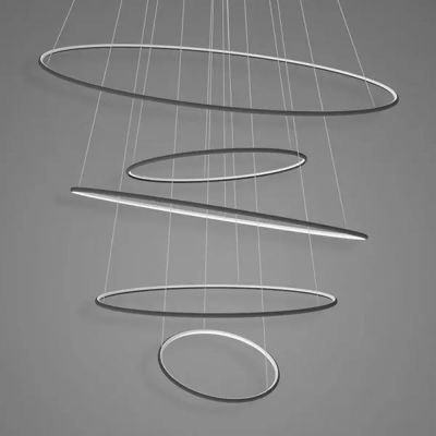 Altavola Design Ledowe Okręgi lampa wisząca 151W LED czarny LA085/P_120_in_3k_black_dimm