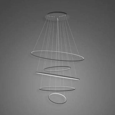 Altavola Design Ledowe Okręgi lampa wisząca 151W czarny LA085/P_180_in_4k_black