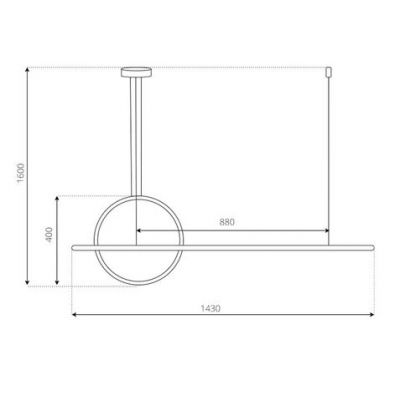 Altavola Design Led Shape lampa wisząca 1x23 W srebrna LA087/PX143_40_3k_silver_dimm
