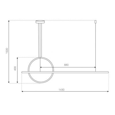 Altavola Design Led Shape lampa wisząca 1x23 W srebrna LA087/PX143_40_3k_silver
