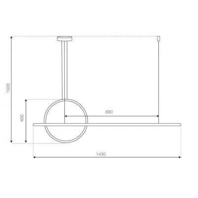 Altavola Design lampa wisząca 1x68 W srebrna LA087/PX143_40_4k_silver_Dali