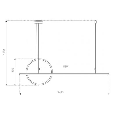 Altavola Design Led Shape lampa wisząca 1x23 W srebrna LA087/PX143_40_4k_silver_dimm