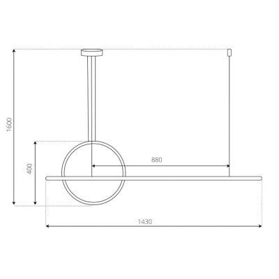 Altavola Design Led Shape lampa wisząca 1x23 W srebrna LA087/PX143_40_4k_silver